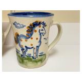 PTRY - M.A. Hadley Pottery Syrup Pitcher, Juice Pitcher, and Mug Set