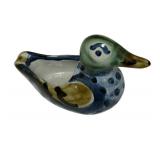 PTRY - M.A. Hadley Pottery Duck Figurine 6 Inch Hand-Painted Stoneware