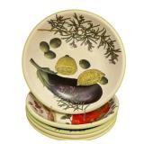 PTRY - Williams-Sonoma Portugal Vegetable Motif Serving Bowl with 6 Individual Bowls