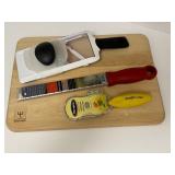 PTRY - Wusthof 14x10 Cutting Board with Mandoline Slicer and Microplane Zesters