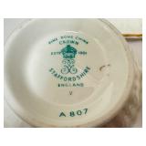 PTRY - Set of 4 Vintage Crown Staffordshire Fine Bone China Snack Sets with 9 inch Plates