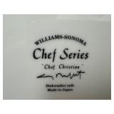 PTRY - Williams-Sonoma Chef Series Plate Set - 12 Dinner Plates and 11 Salad Plates "Chef Christian"