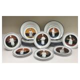 PTRY - Williams-Sonoma Chef Series Plate Set - 12 Dinner Plates and 11 Salad Plates "Chef Christian"