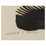 LLSTR - "Moose" by Betsy Bowen Signed Limited Edition Framed Print