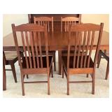 DR - Handcrafted Amish Mission Dining Table by Noah Bontrager with 8 Chairs