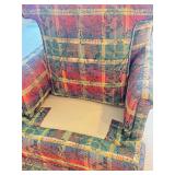 LR - Pair of Custom Upholstered Rocking Swivel Armchairs