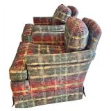 LR - Pair of Custom Upholstered Rocking Swivel Armchairs