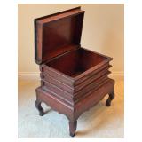 LR - Book Motif Wooden End Table