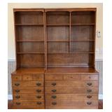 K - Ethan Allen Early American Maple and Birch Hutch and Dresser Set