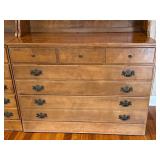 K - Ethan Allen Early American Maple and Birch Hutch and Dresser Set