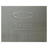 PTRY - Set of 4 OXO Glass Food Storage Containers with Teal Lids