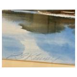 LL - Raleigh E Kinney Framed Watercolor Landscape Painting
