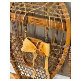 K - Pair of Northwoods Brand Vintage Wooden Snowshoes 26 Inch Pre-Owned