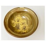 PTRY - Richard Bresnahan, Potter in Residence at St Johns University Crafted Lidded Pottery Bowl with Floral Motif