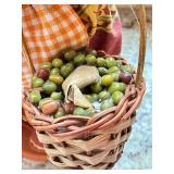 K - Pair of 10.5 Inch Santon de Provence Claude Carbonel Figures with Baskets