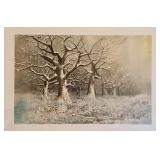 LLO - Gerald Korte Signed Watercolor Winter Landscape, Professionally Framed