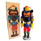 D - Vintage Erzgebirge Blue Buccaneer Nutcracker with Original Box