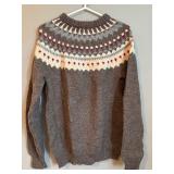 MBR - Vintage Hand-Knit Wool Sweater with Nordic Pattern