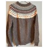 MBR - Vintage Hand-Knit Wool Sweater with Nordic Pattern