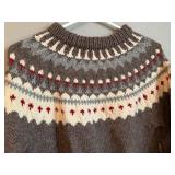 MBR - Vintage Hand-Knit Wool Sweater with Nordic Pattern