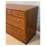 MBR - Vintage Ethan Allen 3-Drawer Wooden Dresser with Brass Handles