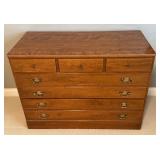 MBR - Vintage Ethan Allen 3-Drawer Wooden Dresser with Brass Handles