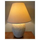 D - Textured Ceramic Table Lamp with Shade