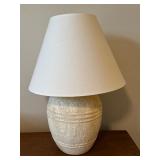 D - Textured Ceramic Table Lamp with Shade