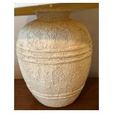 D - Textured Ceramic Table Lamp with Shade