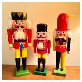 D - Set of 3 Erzgebirge German Wooden Nutcrackers