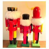 D - Set of 3 Erzgebirge German Wooden Nutcrackers