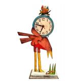 D - Animal Artisan Crafted Bird Clock Art