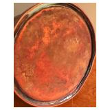 D - Vintage Copper Kettle with Black Handle Rustic Decor