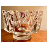 D - Orrefors Corona Crystal Bowl by Lars Hellsten