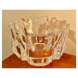 D - Orrefors Corona Crystal Bowl by Lars Hellsten