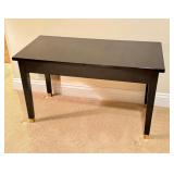 D - Black Piano Bench with Lift-Top Storage