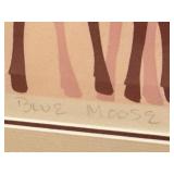 LL - Carol Pollock "Blue Moose" Professionally Framed Limited Edition Print