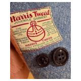 LL - Vintage Jonelle Harris Tweed Juvenile Blue Wool Peacoat