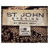 LL - St. John Evening by Marie Gray Zebra Jacket and Skirt Set, Size 10