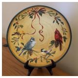 LLO - Lenox Winter Greetings Decorative Plate with Birds by Catherine McClung, 14 Inch