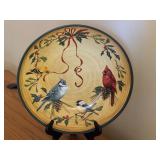 LLO - Lenox Winter Greetings Decorative Plate with Birds by Catherine McClung, 14 Inch