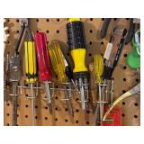 LL - Workshop Hand Tools and Hardware Collection with Pegboard Assortment