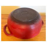 LL - Lodge Red Enameled Cast Iron Dutch Oven with Lid