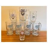 LLO - Collection of 8 Oktoberfest and German Beer Glass Mugs and Stein Assortment