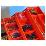 LL - Adventurer Tackle Box with Vintage Lures, Fishing Line, and Tackle Assortment