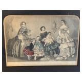 LLO - Pair of Framed Antique Godey