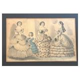 LLO - Pair of Framed Antique Godey