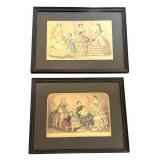 LLO - Pair of Framed Antique Godey
