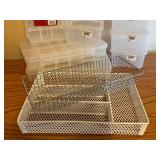 LLO - Collection of Storage Cases and Wire Baskets for Organization