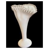 LL - Vintage Fenton Silver Crest Vase